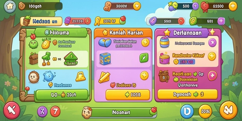 Tampilan menu yang intuitif dan mudah dinavigasi.
