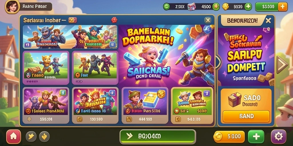 Tampilan antarmuka utama ZORO77 yang menarik dan user-friendly.